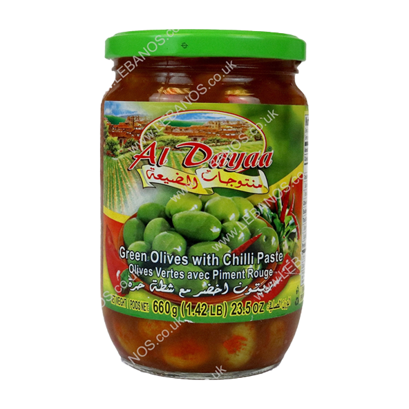 ALDAYAA OLIVES WITH CHILLLI 660g