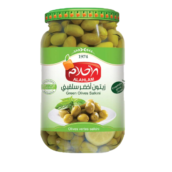 ALAHLAM GREEN OLIVES SALKINI 1350g