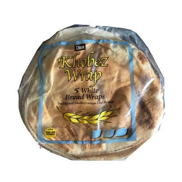Dina 5 Small White Bread Wraps