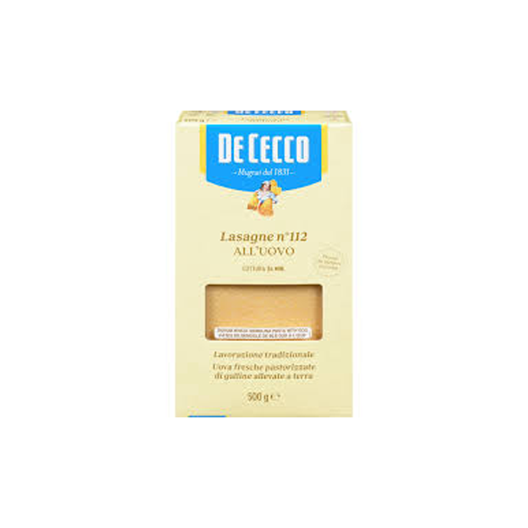 DE CECCO EGG LASAGNE 500g